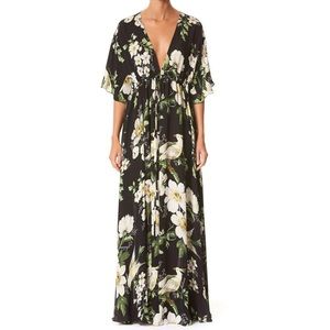 NWT! Carolina Herrera 100% Silk Floral Caftan